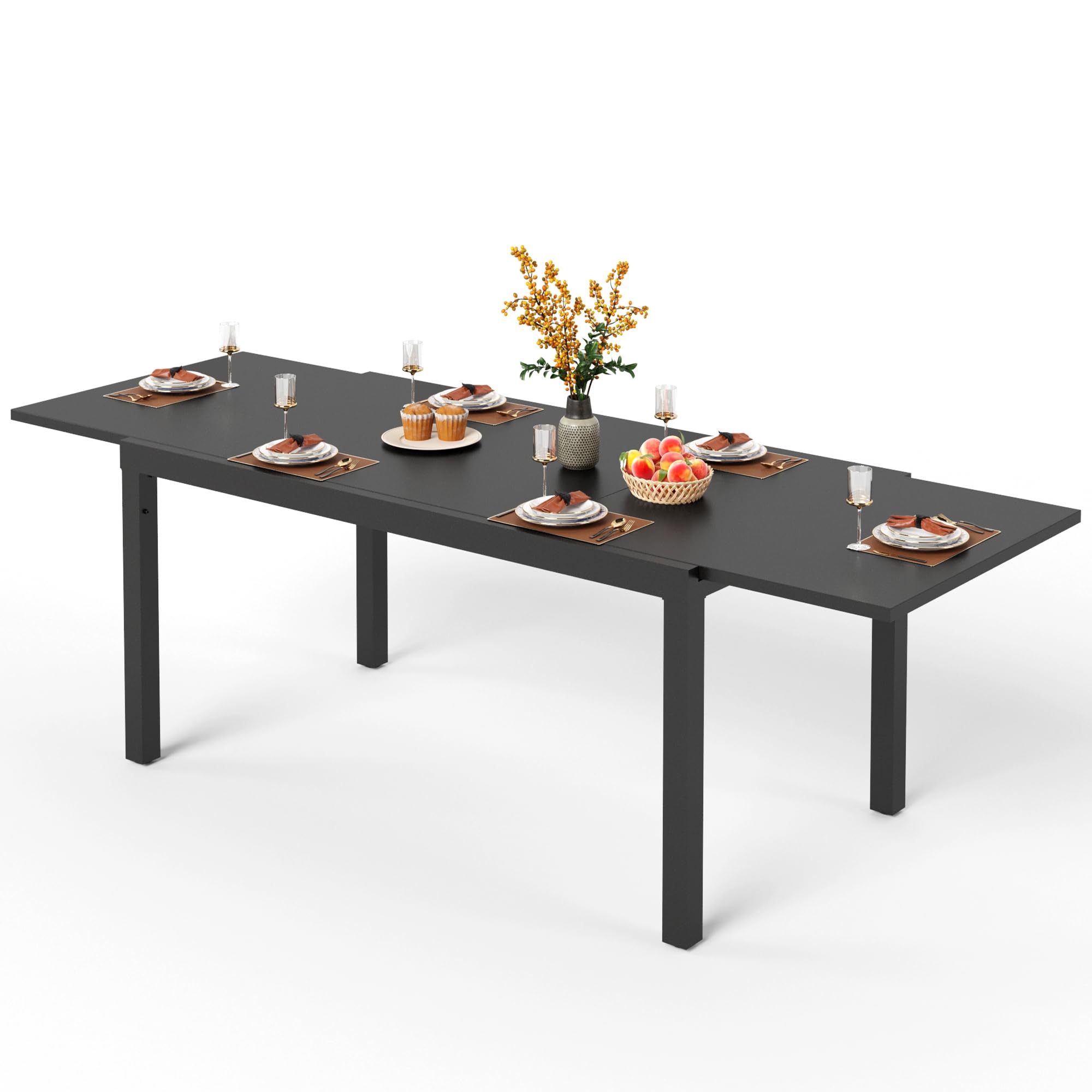 Amazon.com : PHI VILLA Extra Large Expandable Patio Dining Table
